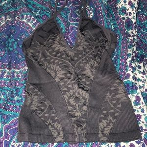 New Free People gray, detailed tank.